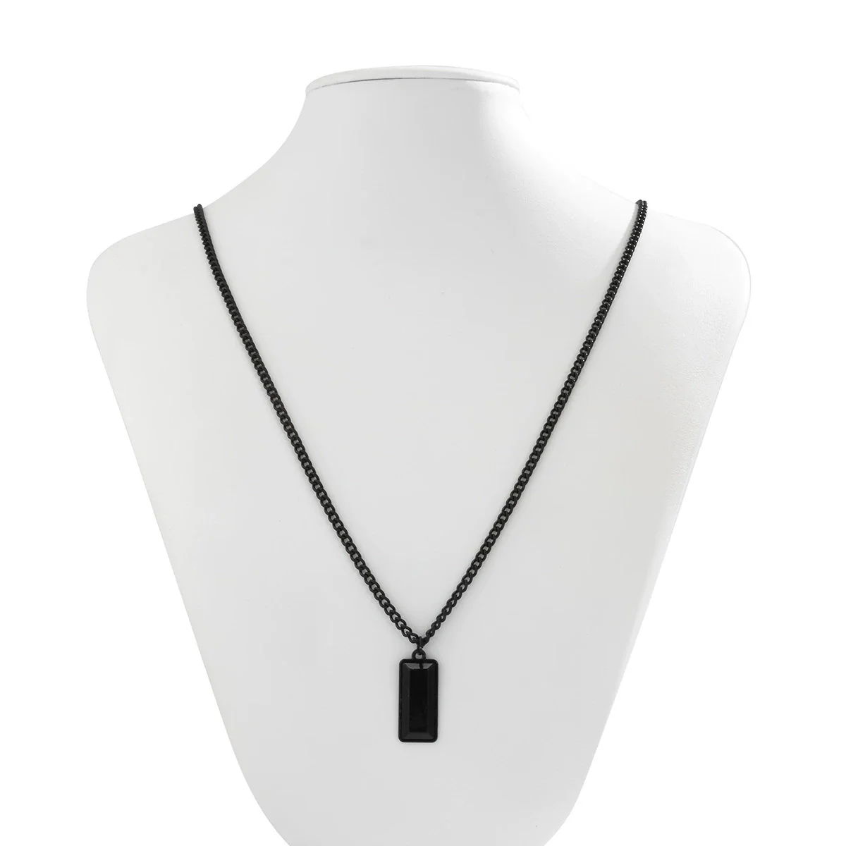 Men's Alloy Geometric Pendant Sweater Chain Necklace With Electroplating Treatment - Image 6