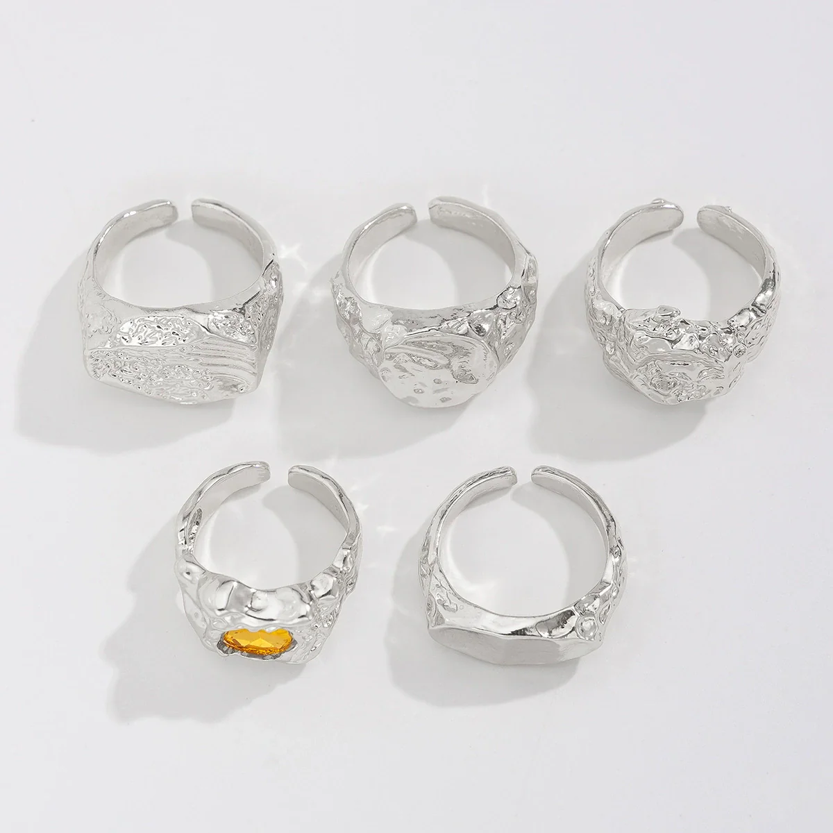 Men's Alloy Geometric Style Electroplated Ring Jewelry - Image 7
