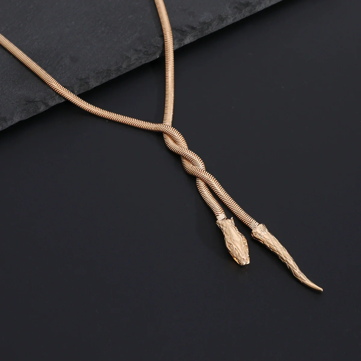 Men's Alloy Handmade Geometric Snake Necklace - Image 4