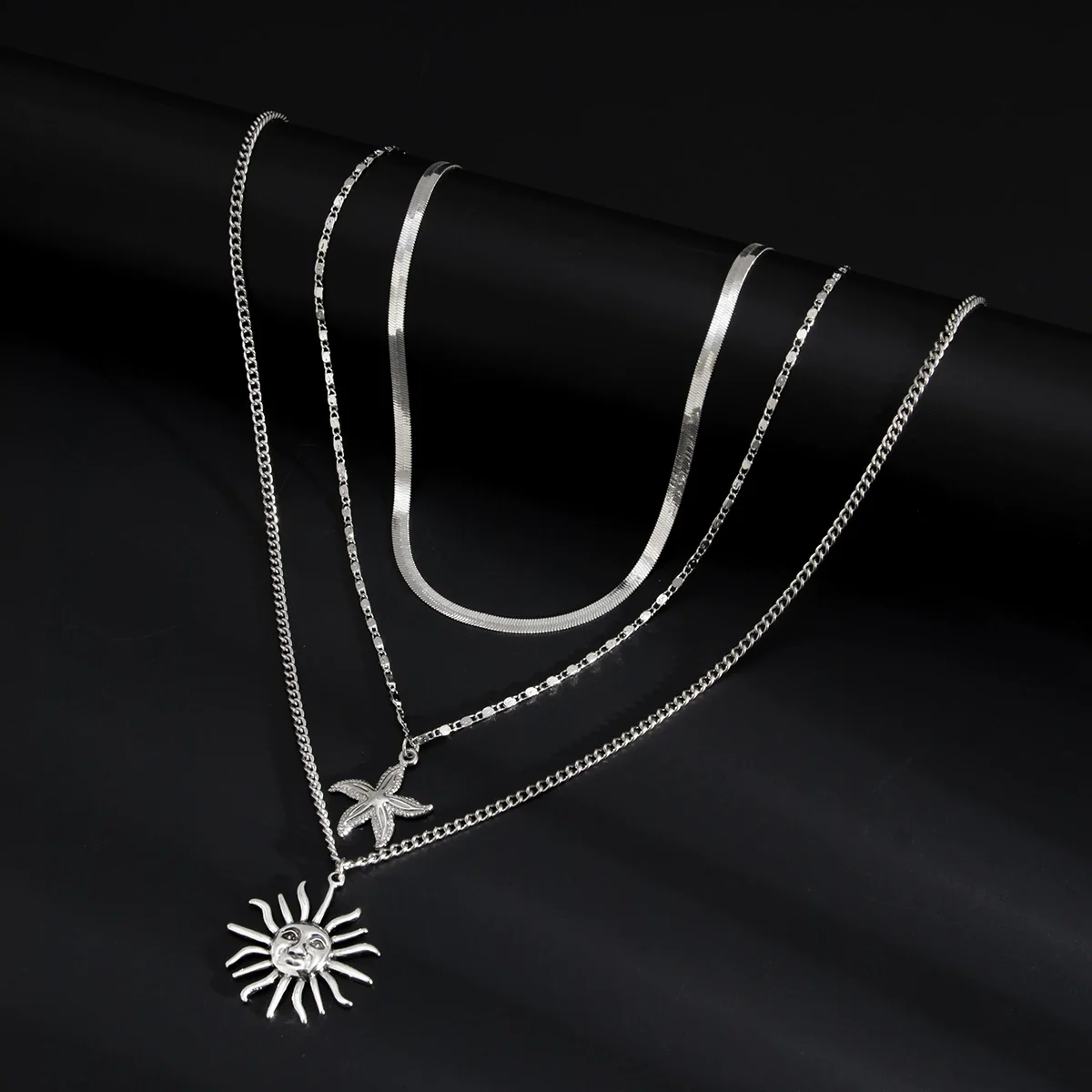 Men's Alloy Handmade Geometric Style Clavicle Chain Necklace - Image 4