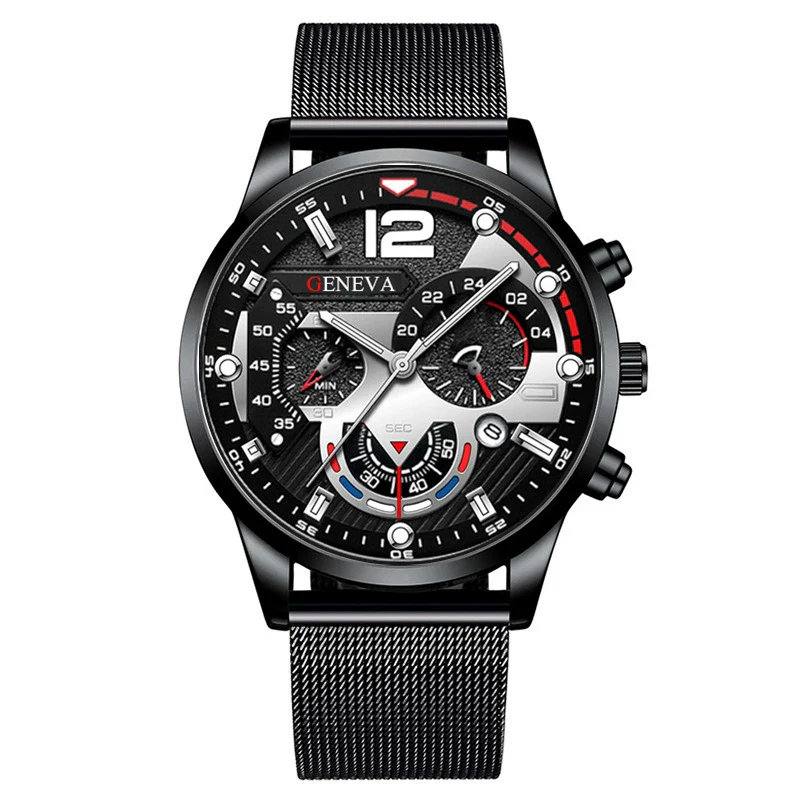 Men's Alloy Milan Belt Quartz Sports Luminous Round Dial Watch - Image 3
