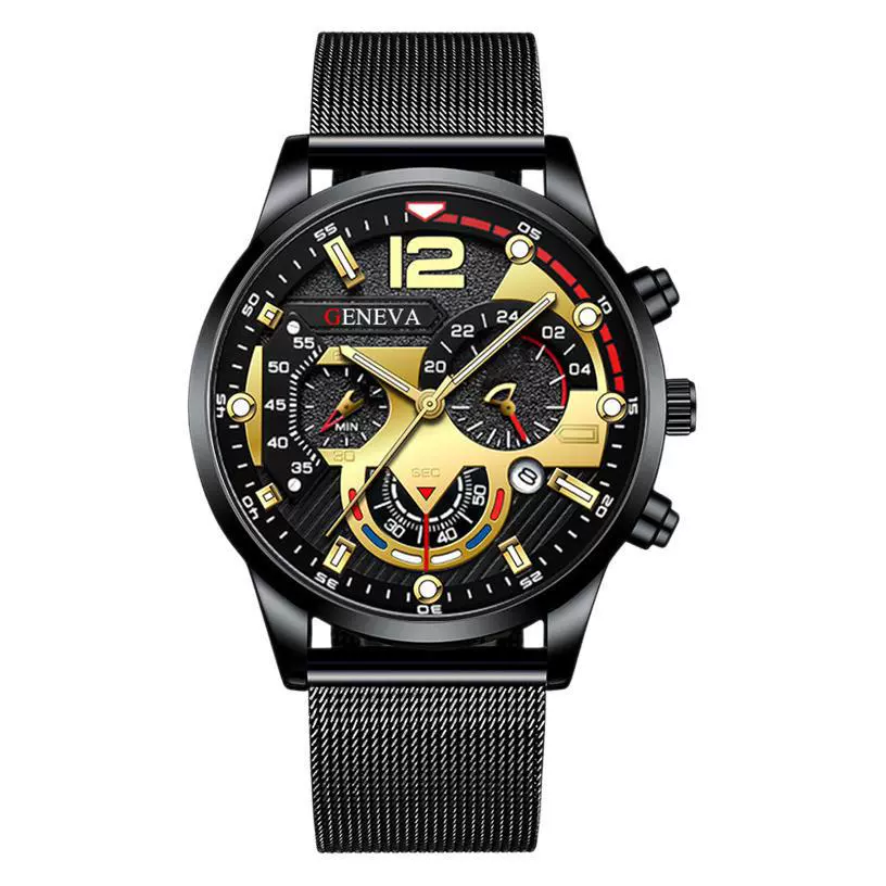 Men's Alloy Milan Belt Quartz Sports Luminous Round Dial Watch - Image 4