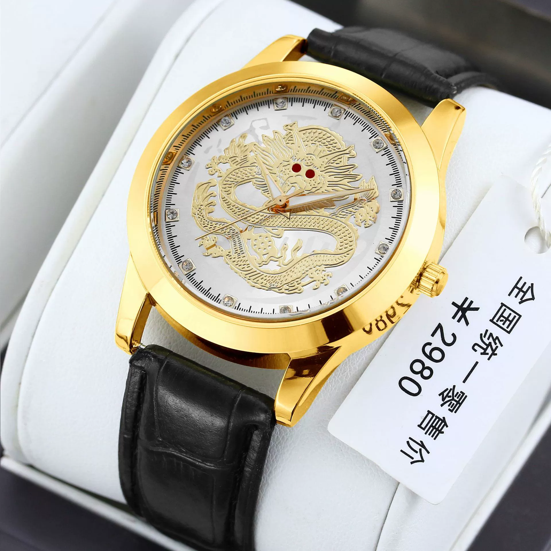 Men's Alloy Quartz Watch With Dragon Design Waterproof Mineral Strengthened Glass Mirror Single Folding Buckle Fashion Style - Image 15