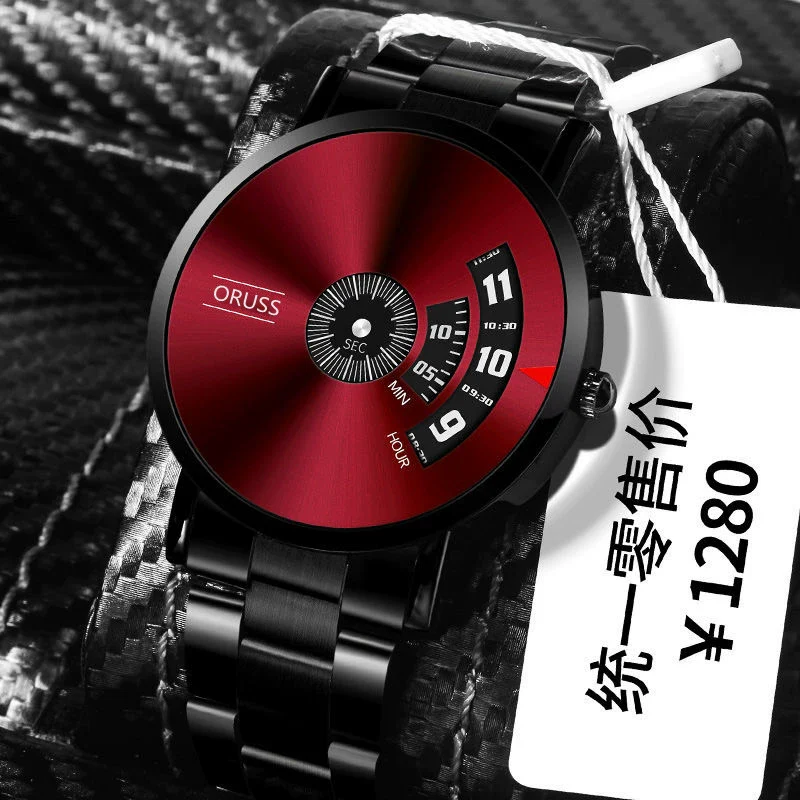 Men's Alloy Strap Automatic Movement Round Dial Waterproof Business Style Watch