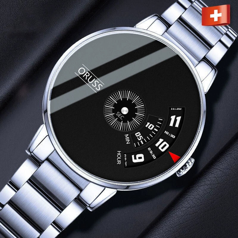 Men's Alloy Strap Automatic Movement Round Dial Waterproof Business Style Watch - Image 10