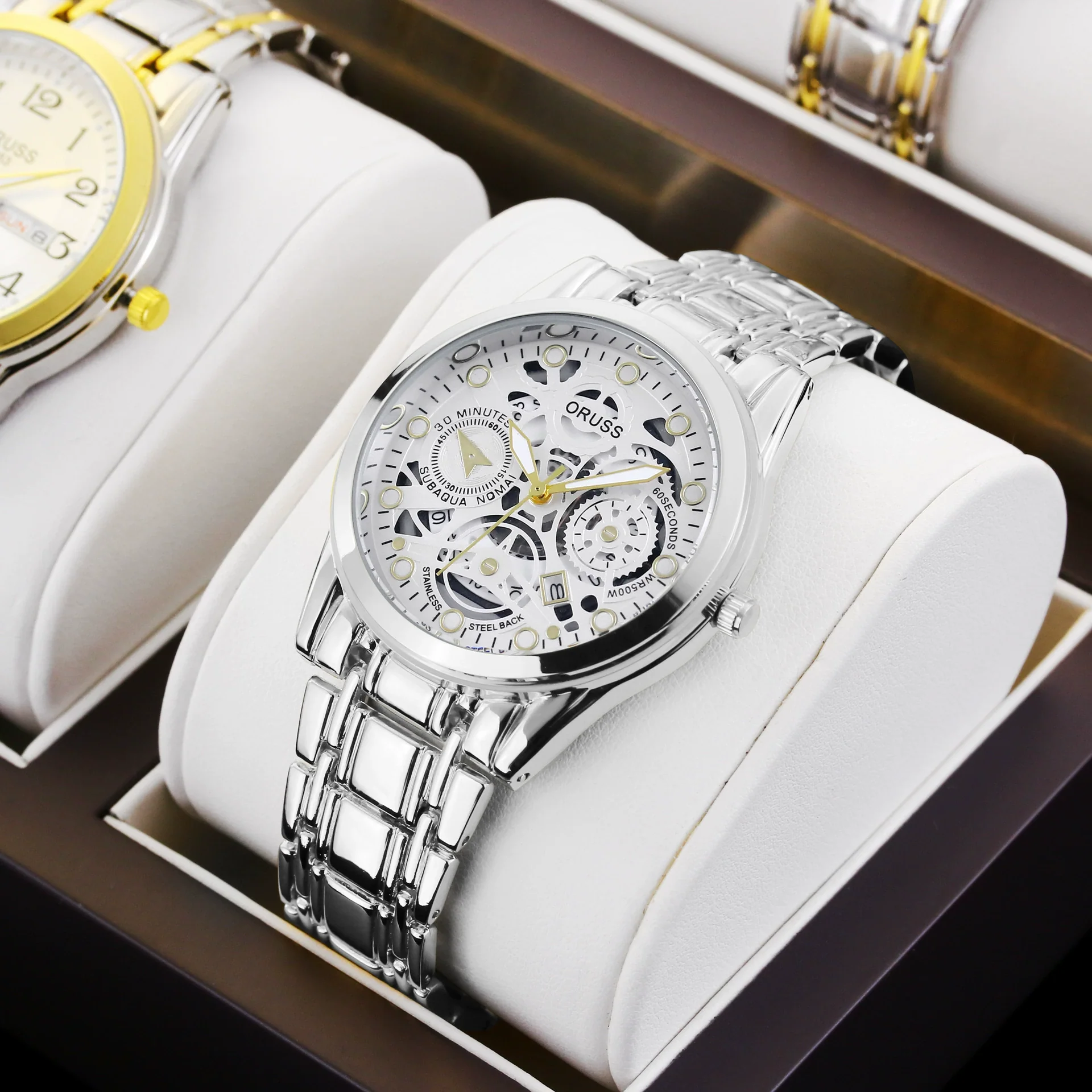 Men's Alloy Wrist Watch Round Dial Personality Durable Trendy Cool Black Waterproof Luminous Business Style - Image 11