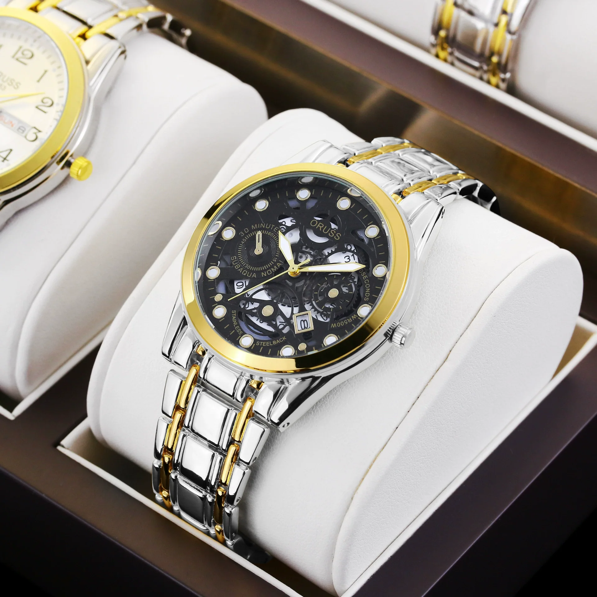Men's Alloy Wrist Watch Round Dial Personality Durable Trendy Cool Black Waterproof Luminous Business Style - Image 13