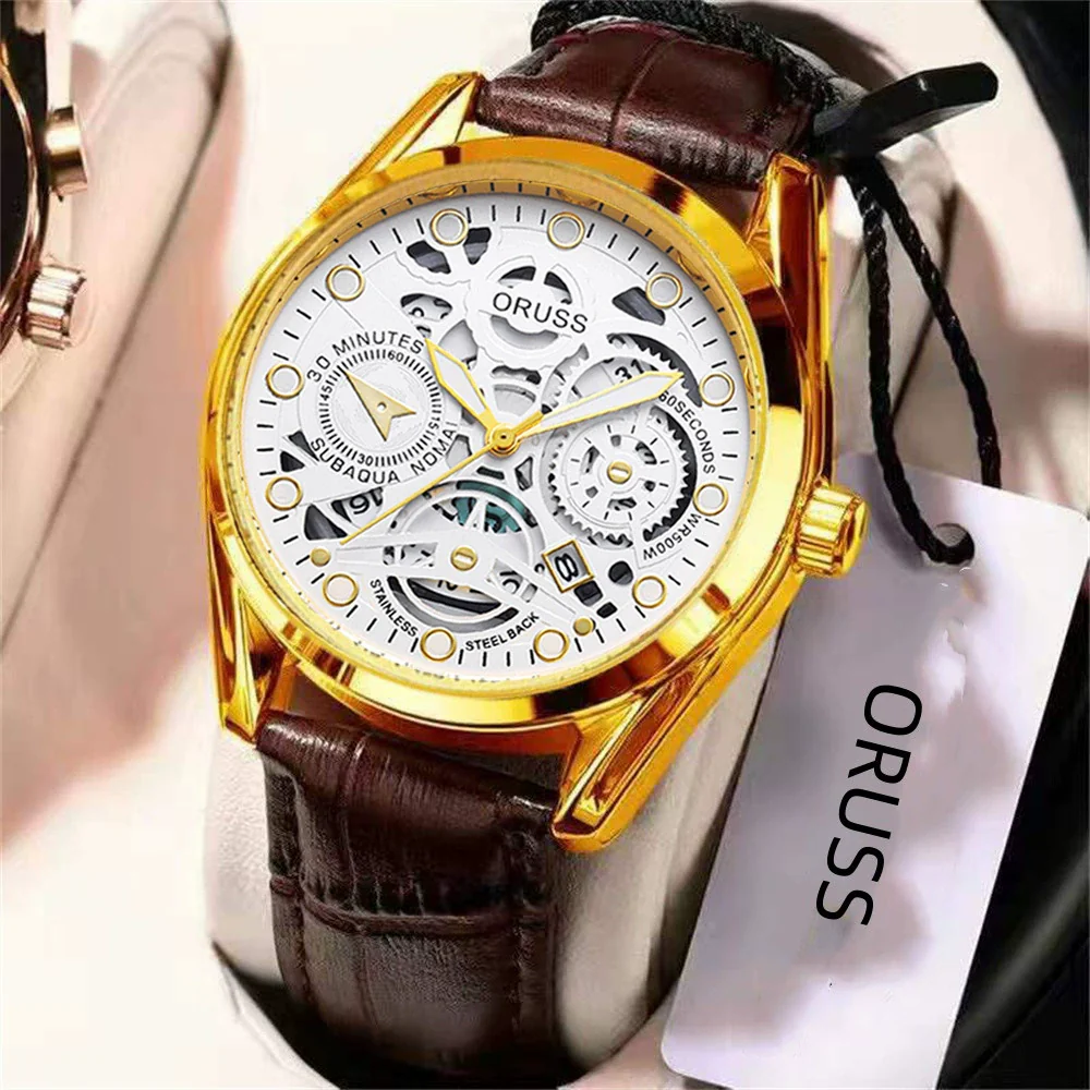 Men's Alloy Wrist Watch Round Dial Personality Durable Trendy Cool Black Waterproof Luminous Business Style - Image 17