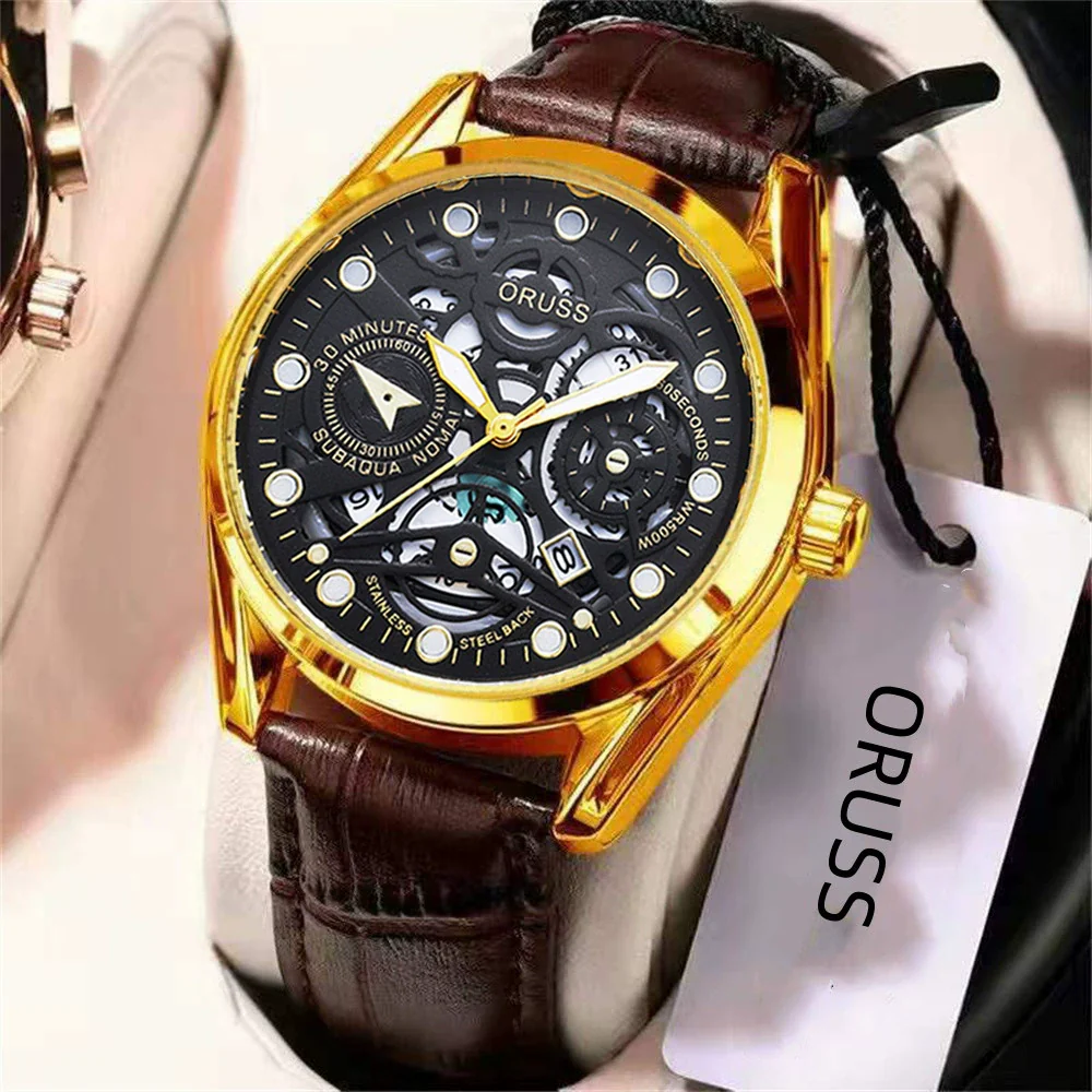 Men's Alloy Wrist Watch Round Dial Personality Durable Trendy Cool Black Waterproof Luminous Business Style - Image 18