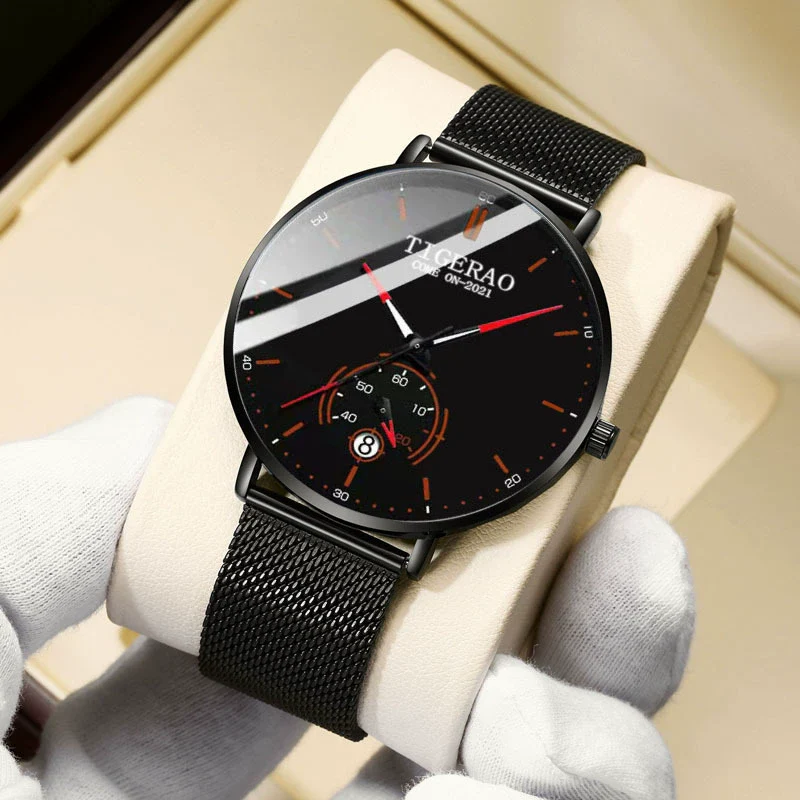 Men's Automatic Alloy And Stainless Steel Watches With Round Dial And Mineral Strengthened Glass Mirror Waterproof - Image 3