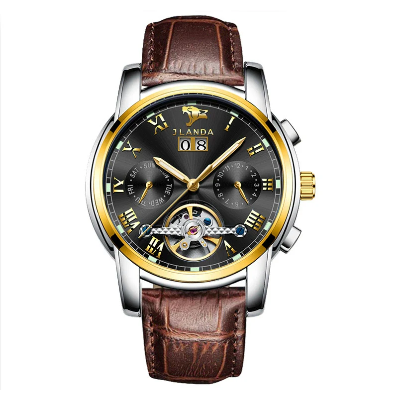 Men's Automatic Mechanical Leisure Watch With Steel Belt And Round Dial - Image 21
