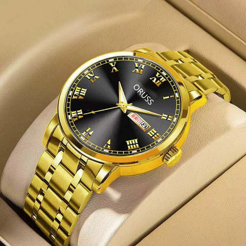 Men's Automatic Mobile Watch Steel Luminous Waterproof Calendar Business Style Round Dial - Image 11