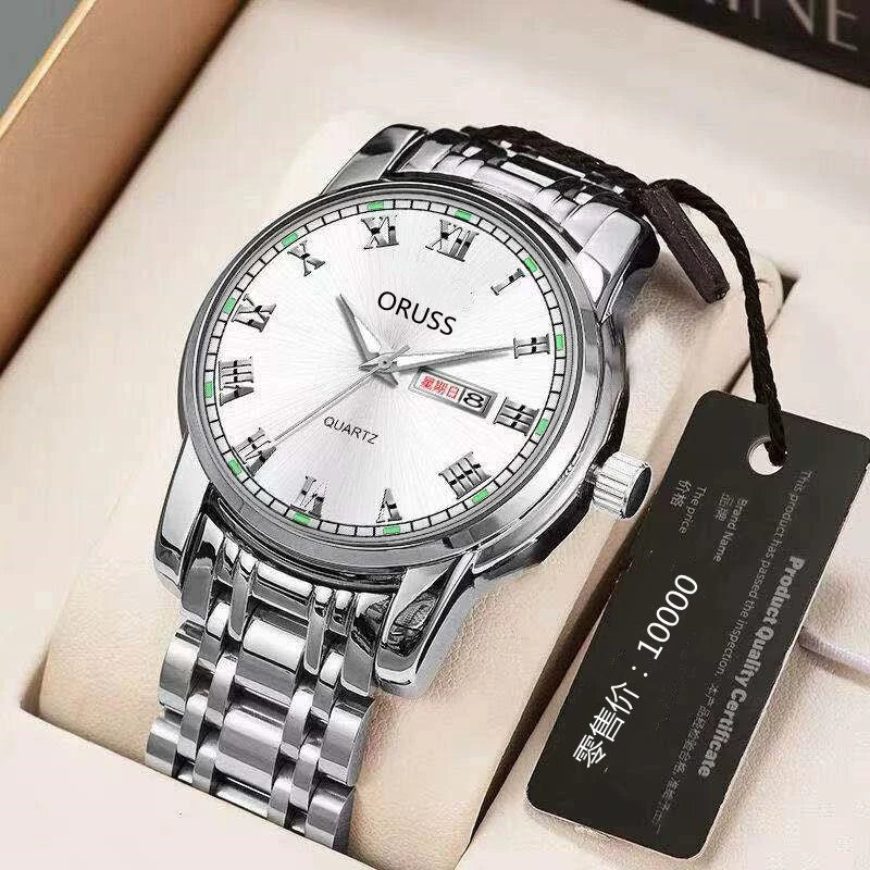 Men's Automatic Mobile Watch Steel Luminous Waterproof Calendar Business Style Round Dial - Image 17