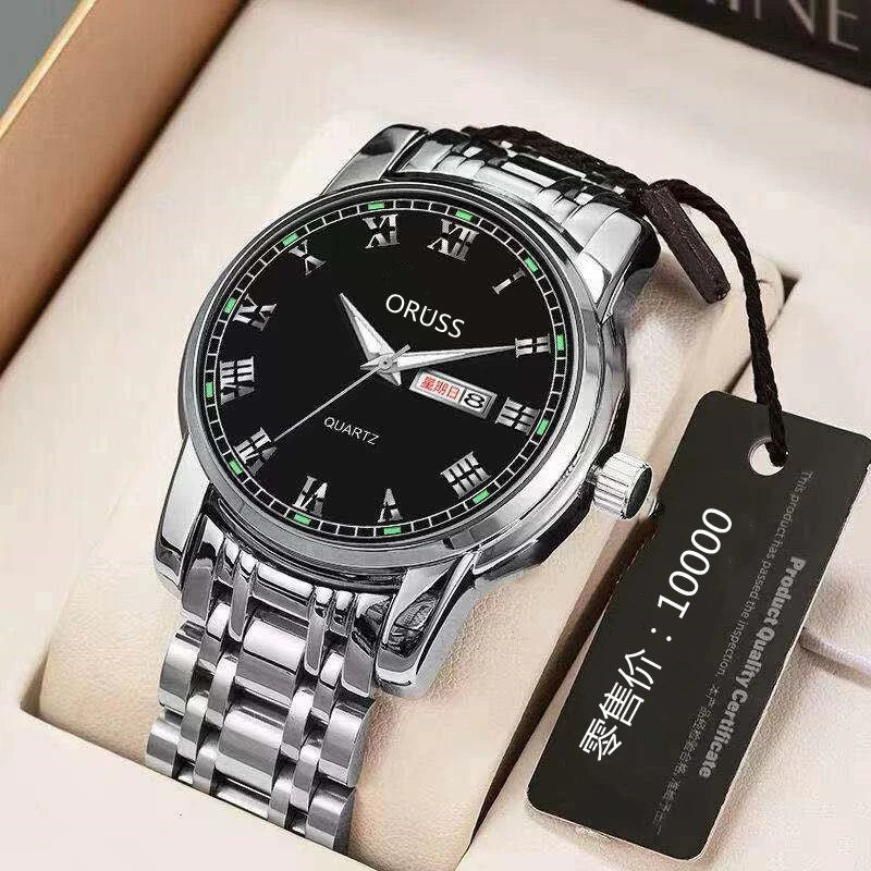Men's Automatic Mobile Watch Steel Luminous Waterproof Calendar Business Style Round Dial - Image 18