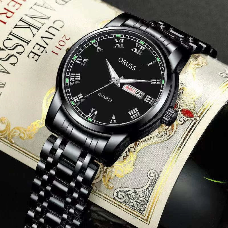 Men's Automatic Mobile Watch Steel Luminous Waterproof Calendar Business Style Round Dial - Image 19