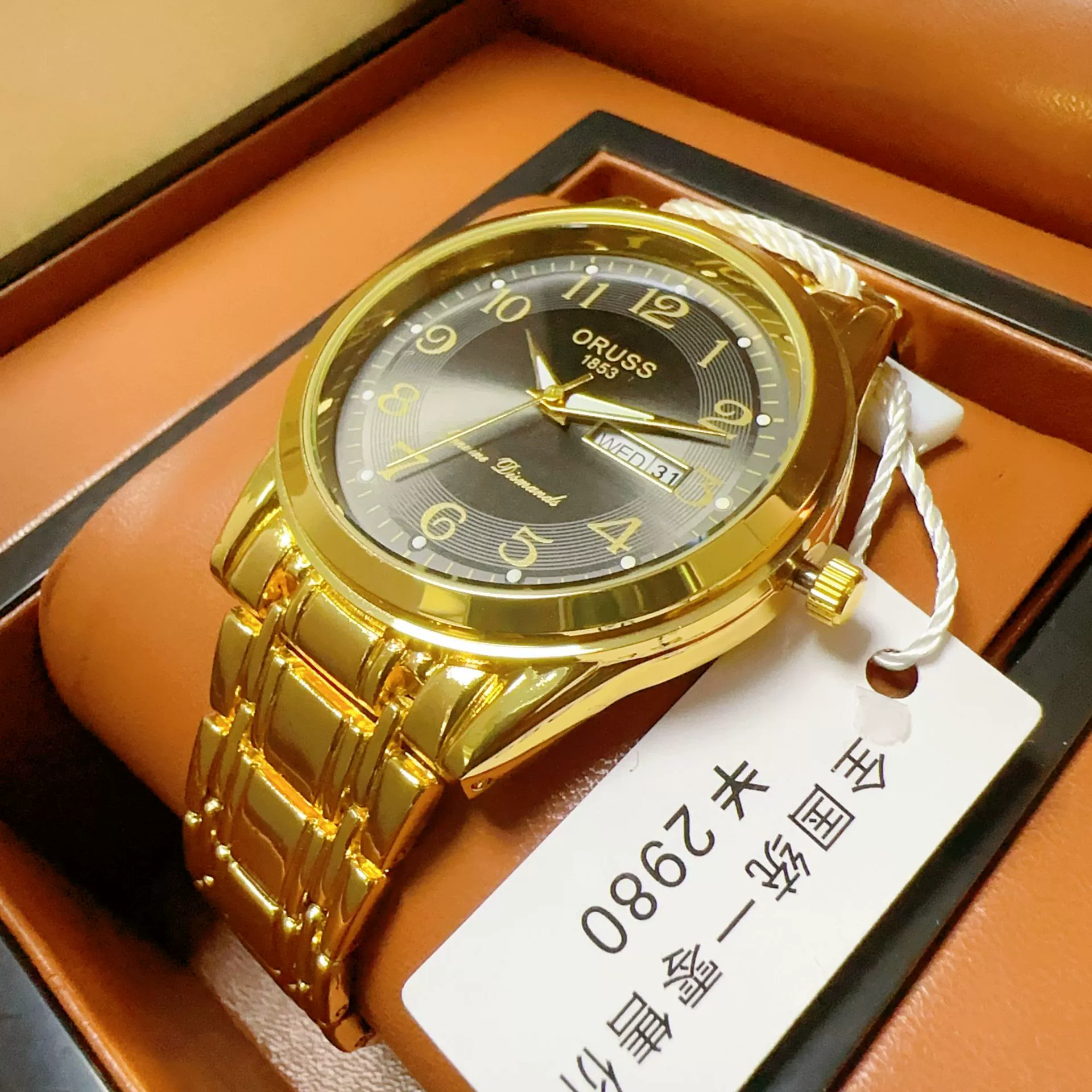 Men's Automatic Movement Alloy Case Fine Steel Strap Round Dial Mineral Reinforced Glass Mirror Leisure Style Luminous Waterproof Double Calendar Digital Watch - Image 8