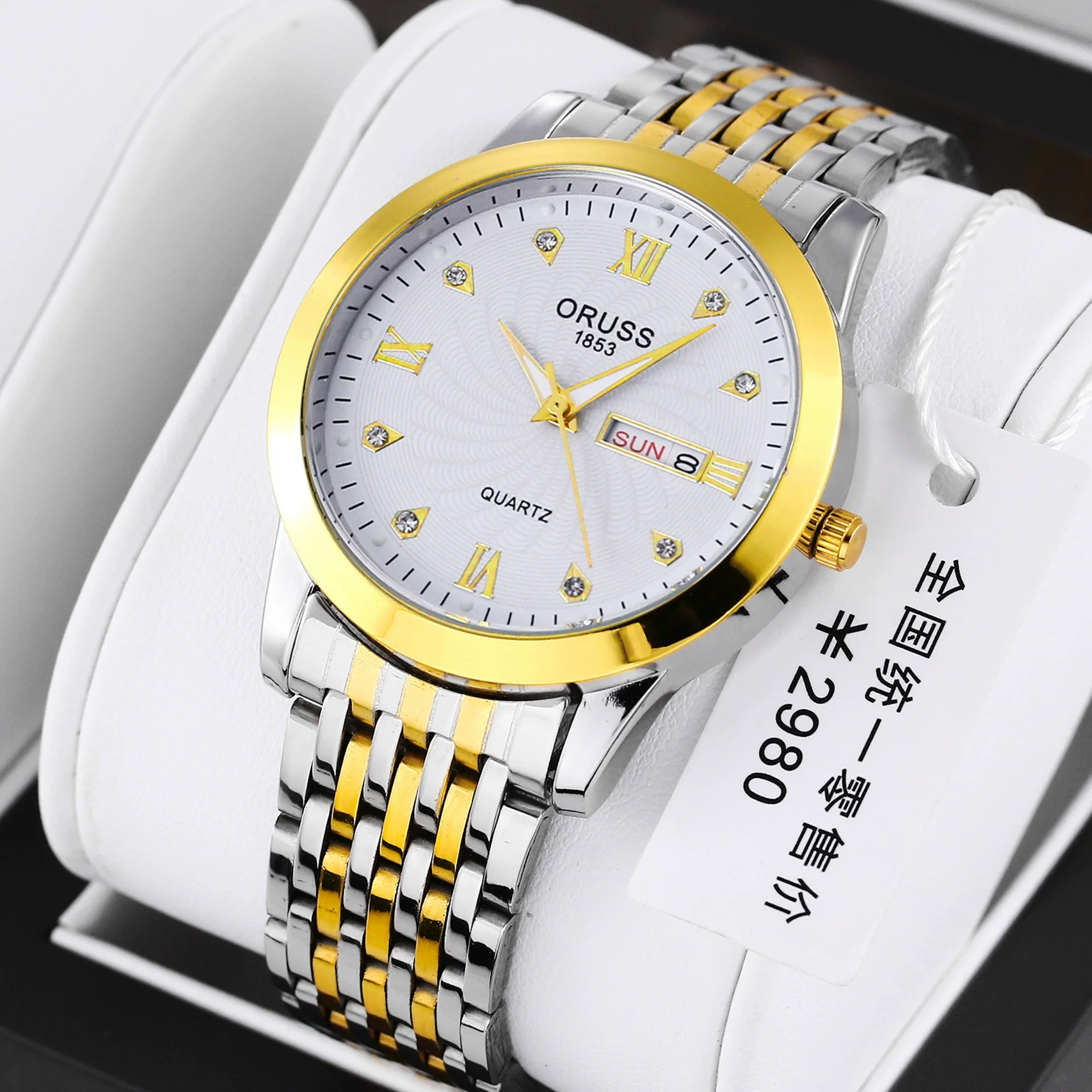 Men's Automatic Movement Waterproof Luminous Double Calendar Casual Business Style Watch With Alloy Strap And Stainless Steel Case - Image 14