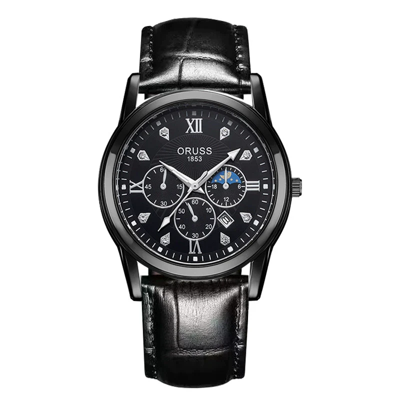 Men's Automatic Quartz Watch Steel Round Dial Luminous Waterproof - Image 7