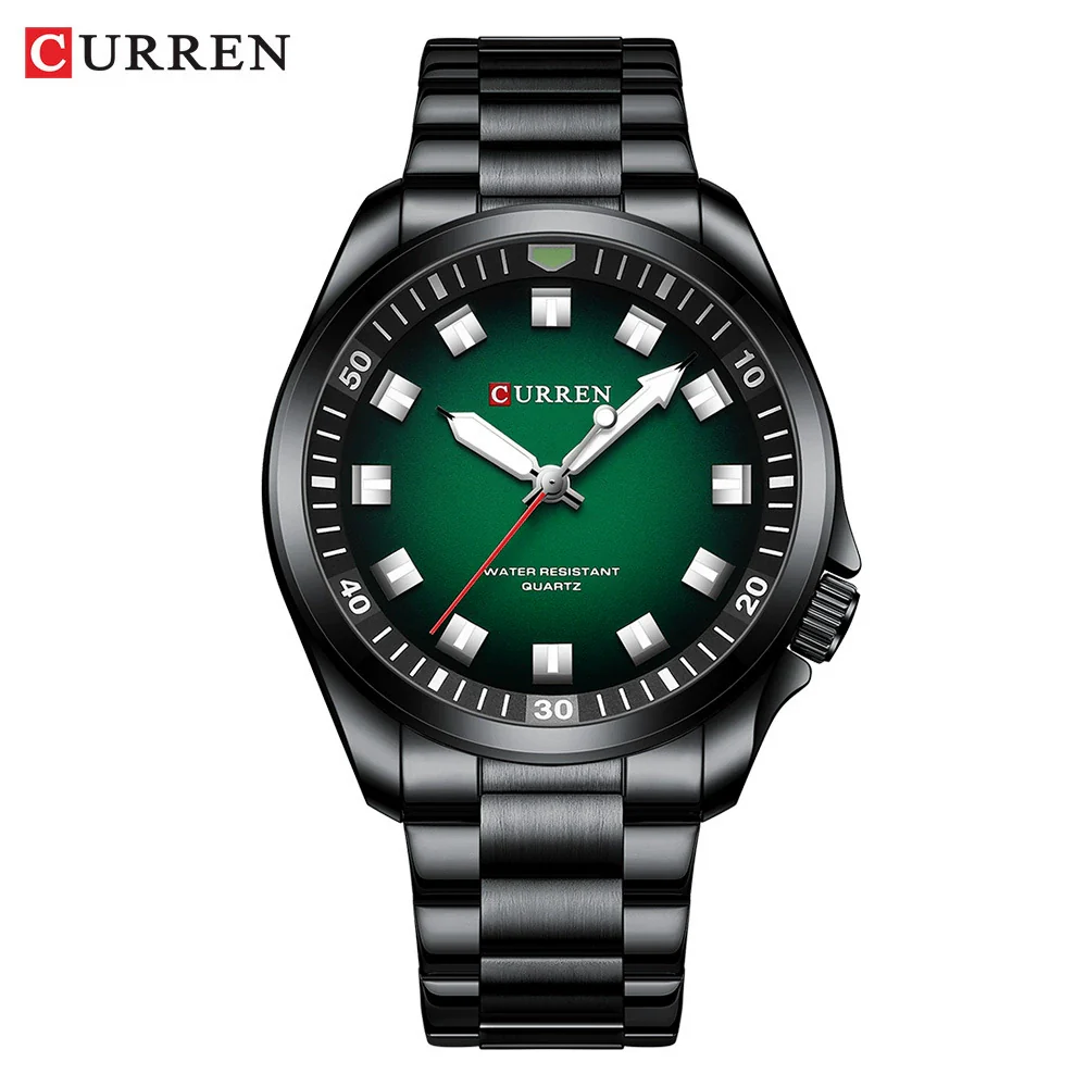 Men's Business Alloy Case Stainless Steel Band Round Dial Waterproof Quartz Watch - Image 10