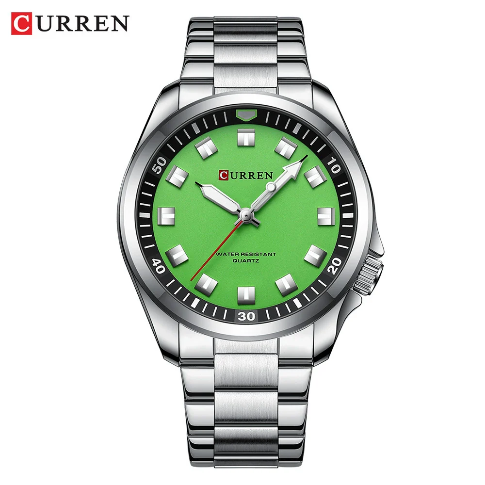 Men's Business Alloy Case Stainless Steel Band Round Dial Waterproof Quartz Watch - Image 7