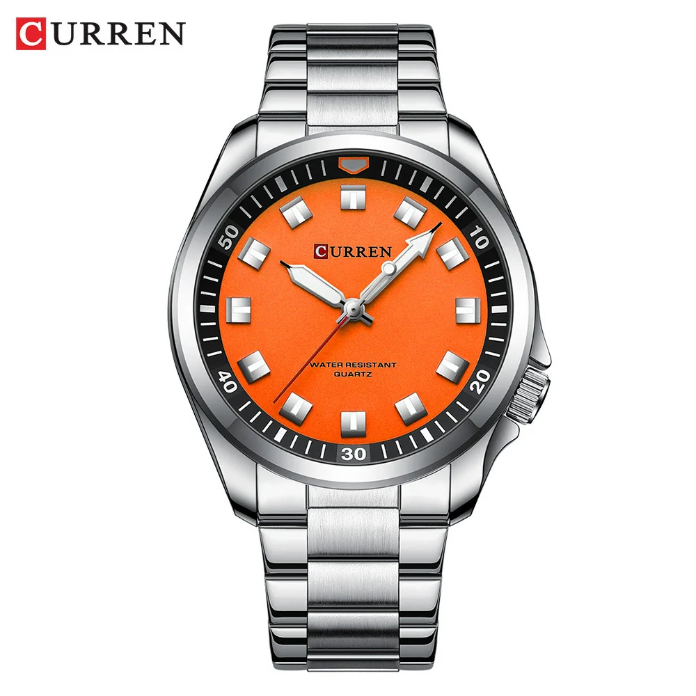 Men's Business Alloy Case Stainless Steel Band Round Dial Waterproof Quartz Watch - Image 8