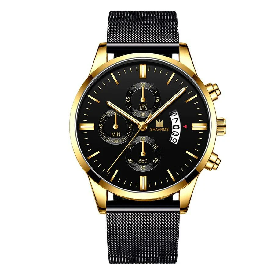 Men's Business Alloy Quartz Watch With Round Dial And Stainless Steel Buckle - Image 15