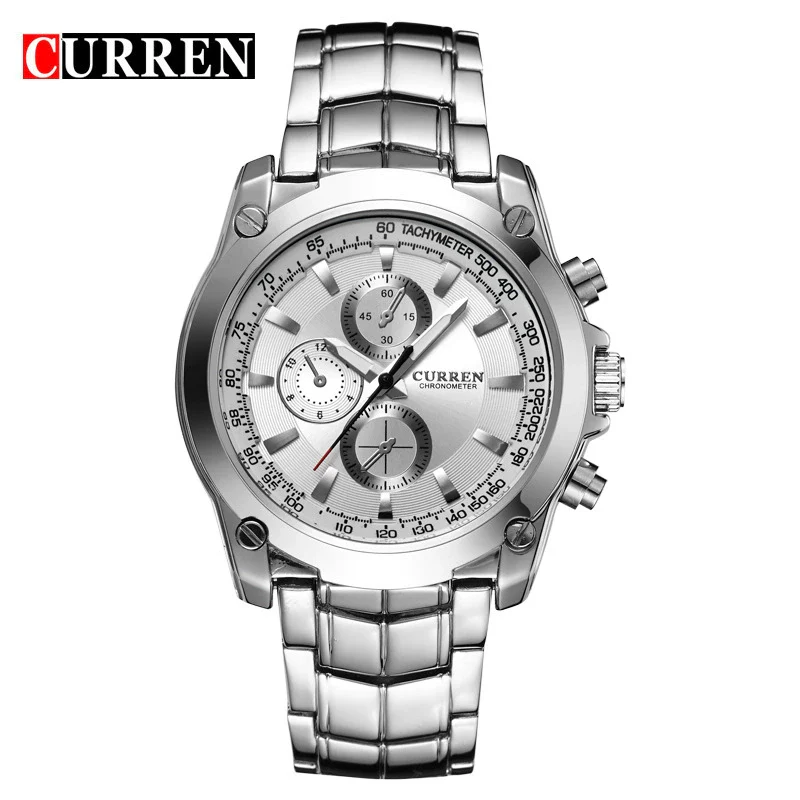 Men's Business Casual Quartz Watch Metal Stainless Steel Belt Round Dial - Image 2
