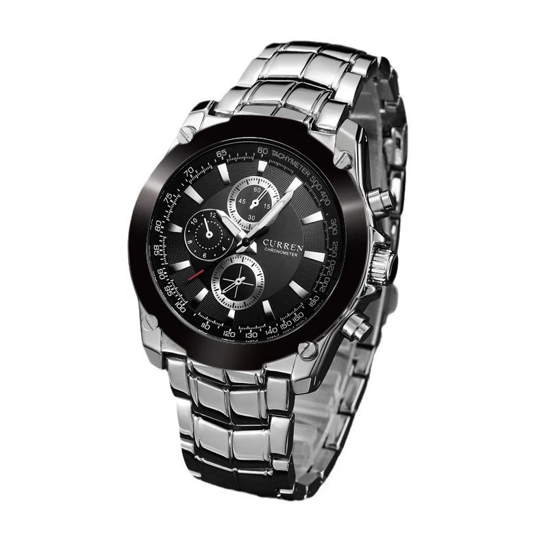 Men's Business Casual Quartz Watch Metal Stainless Steel Belt Round Dial - Image 5