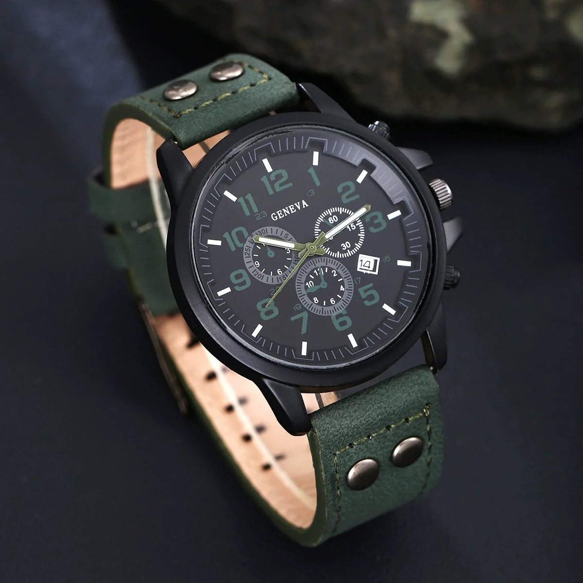 Men's Business Casual Watch With Alloy Case Imitation Leather Strap And Round Dial - Image 11