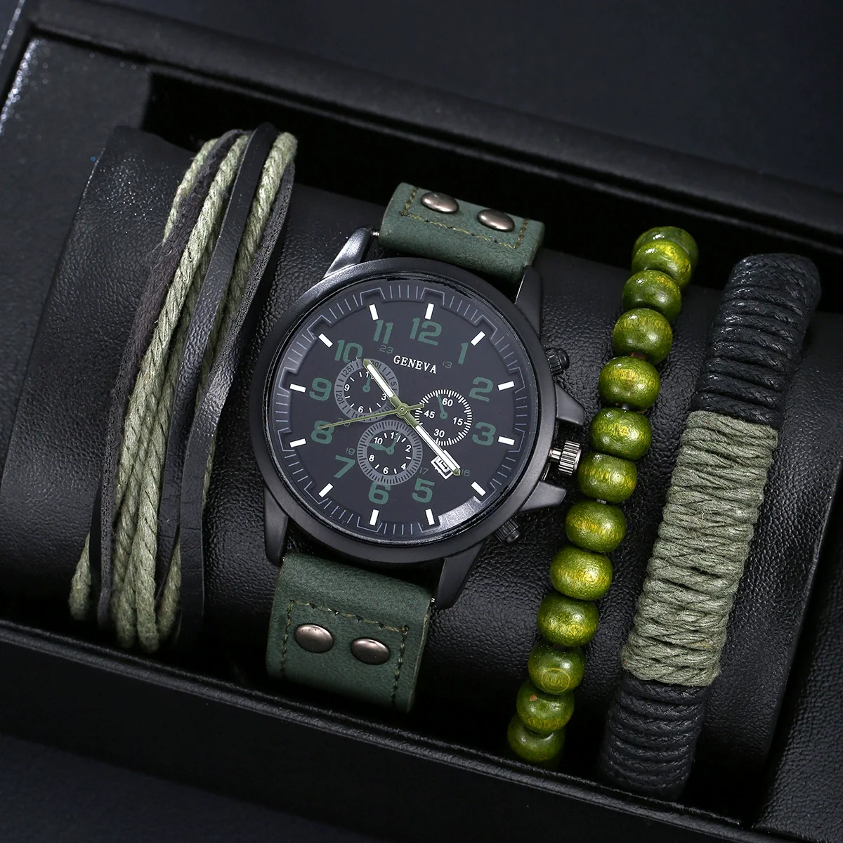 Men's Business Casual Watch With Alloy Case Imitation Leather Strap And Round Dial - Image 4