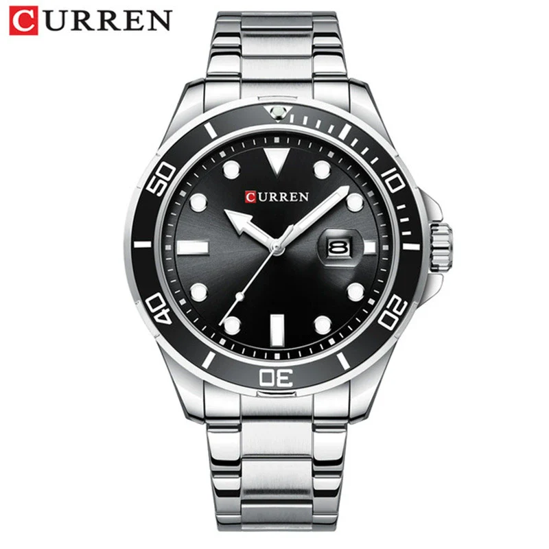 Men's Business Fashion Quartz Watch Alloy Case Stainless Steel Band Round Dial - Image 4