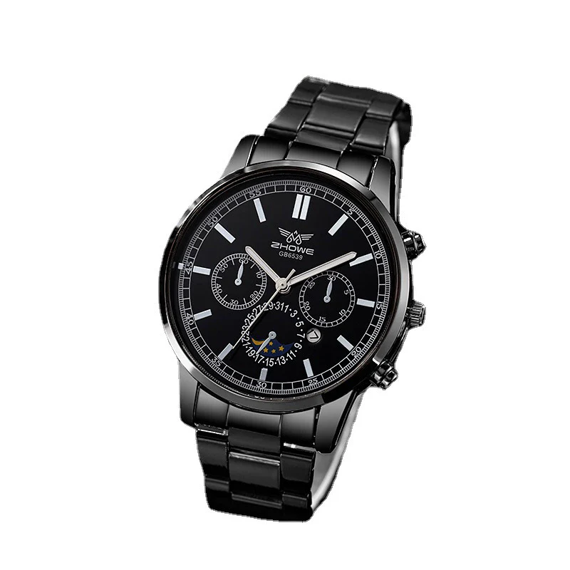 Men's Business Fashion Quartz Watch Alloy Iron Stainless Steel Round Dial - Image 5
