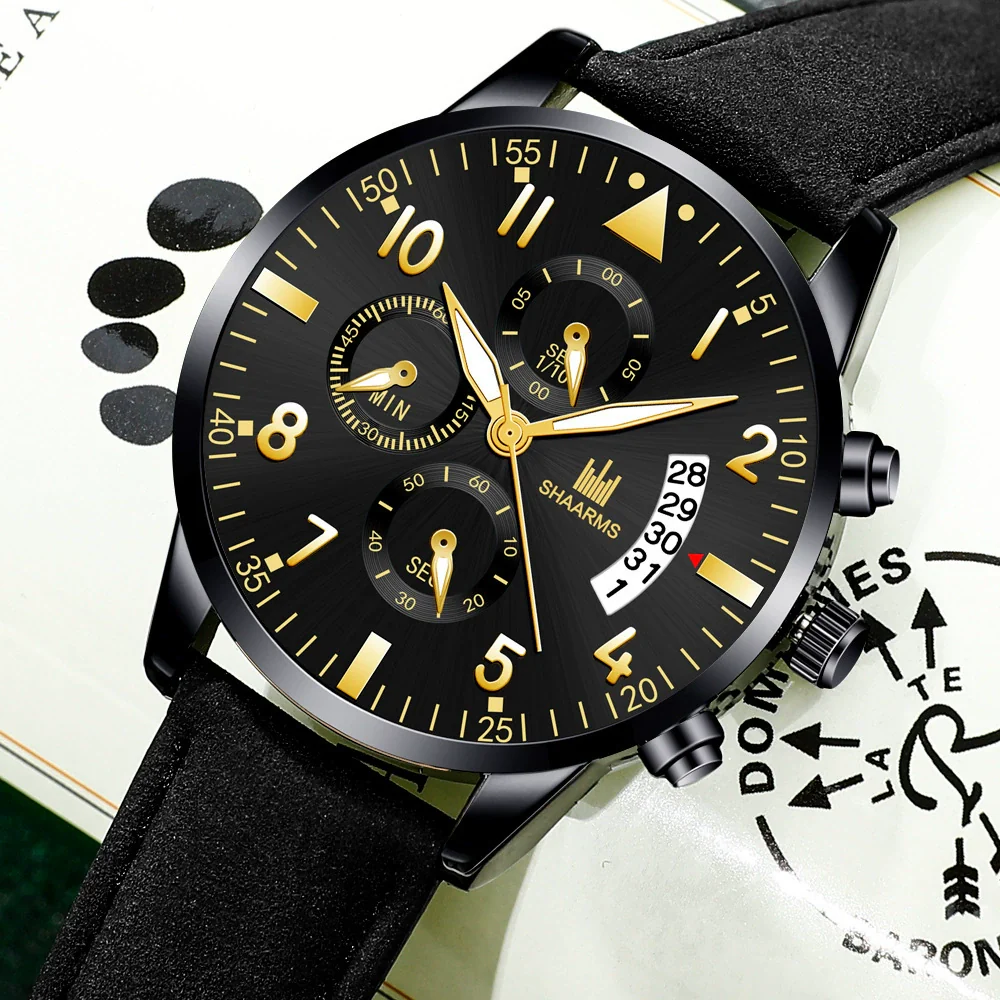 Men's Business Fashion Quartz Watch With Stainless Steel Case And Strap Round Dial - Image 2