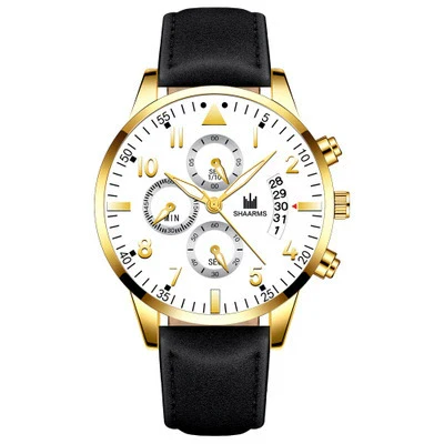 Men's Business Fashion Quartz Watch With Stainless Steel Case And Strap Round Dial - Image 6