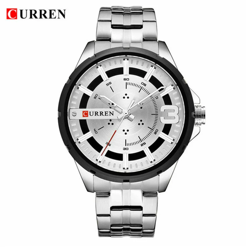 Men's Business Fashion Waterproof Quartz Watch With Alloy Case Stainless Steel Band And Round Dial - Image 7