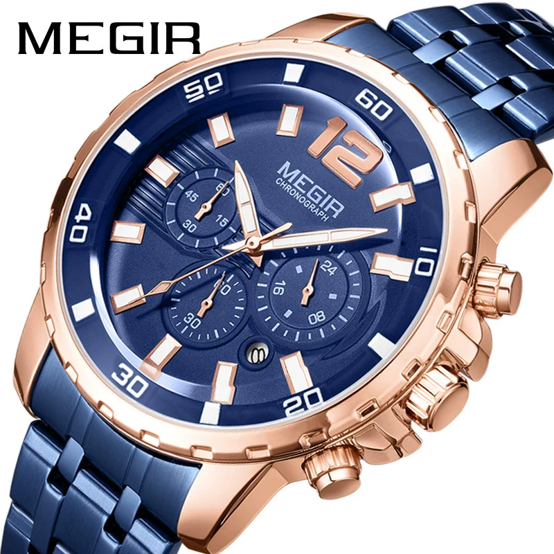 Men's Business Quartz Watch Alloy Case Leather And Steel Belt Round Dial Printed Logo