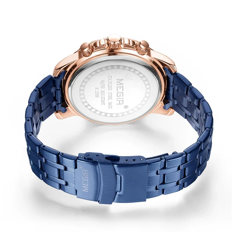 Men's Business Quartz Watch Alloy Case Leather And Steel Belt Round Dial Printed Logo - Image 5