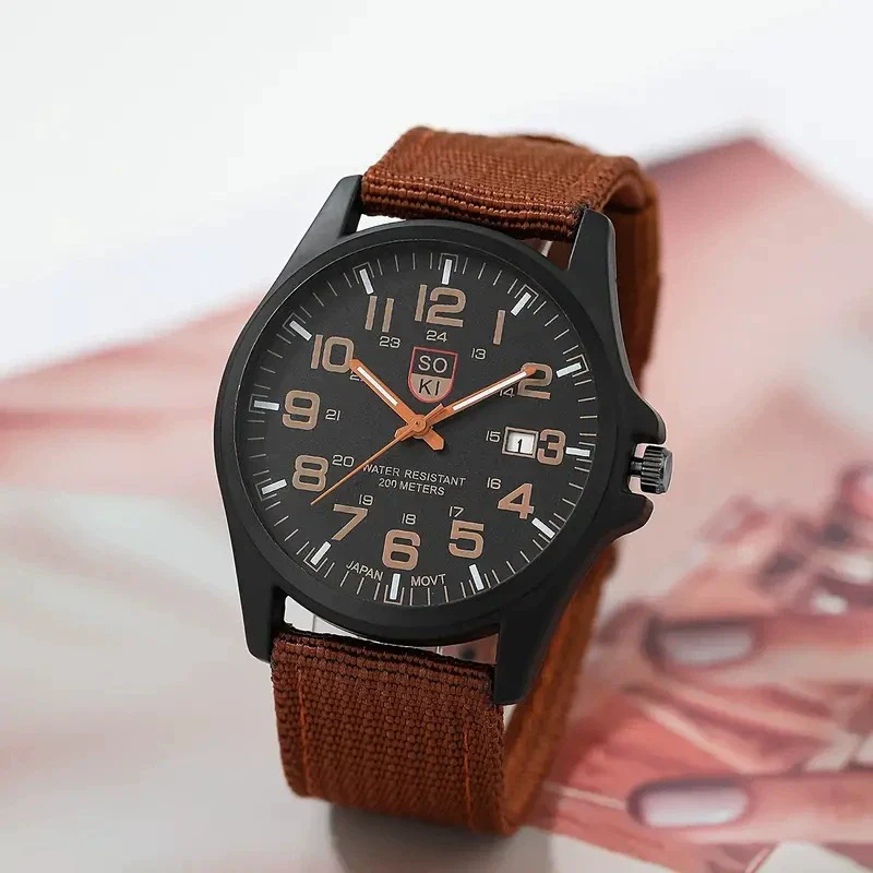 Men's Business Quartz Watch And Allmatch Beaded Bracelet Set Alloy Case Imitation Leather Strap Stainless Steel Clasp Round Dial Mineral Strengthened Mirror - Image 3