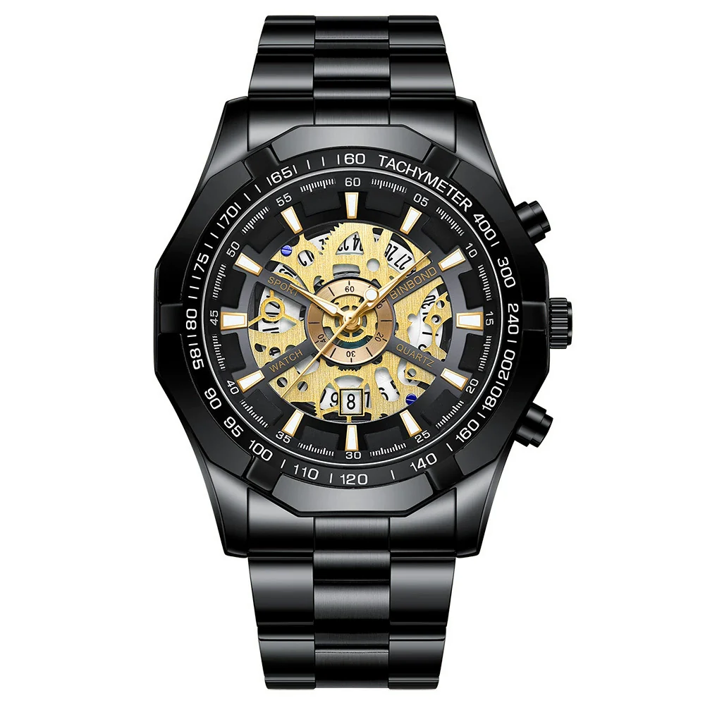 Men's Business Quartz Watch Metal Case Stainless Steel Band Round Dial - Image 7