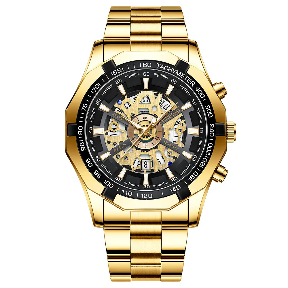 Men's Business Quartz Watch Metal Case Stainless Steel Band Round Dial - Image 9