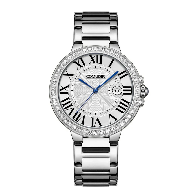 Men's Business Style Alloy Case And Strap Round Dial Luminous Calendar Waterproof Mechanical Watch - Image 4