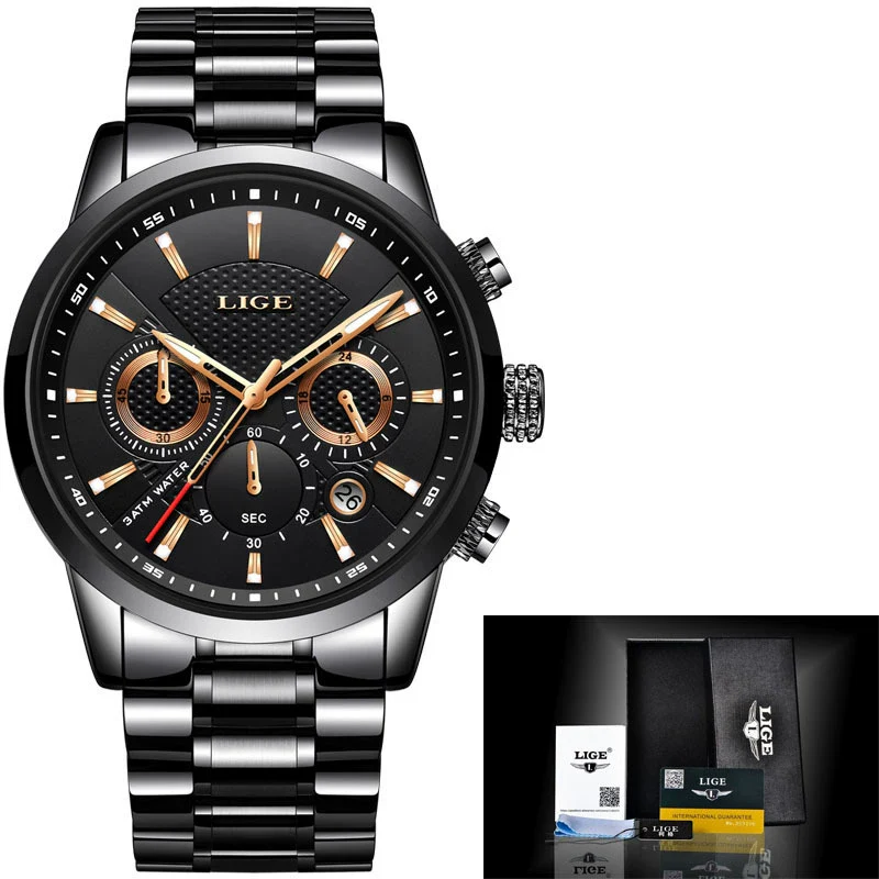 Men's Business Style Alloy Case Leather Belt Round Dial Sixpin Chronograph Calendar Watch - Image 7