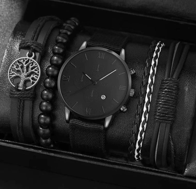 Men's Business Style Alloy Case Mineral Reinforced Glass Mirror Stainless Steel Buckle Imitation Leather Strap Round Dial Quartz Watch - Image 28