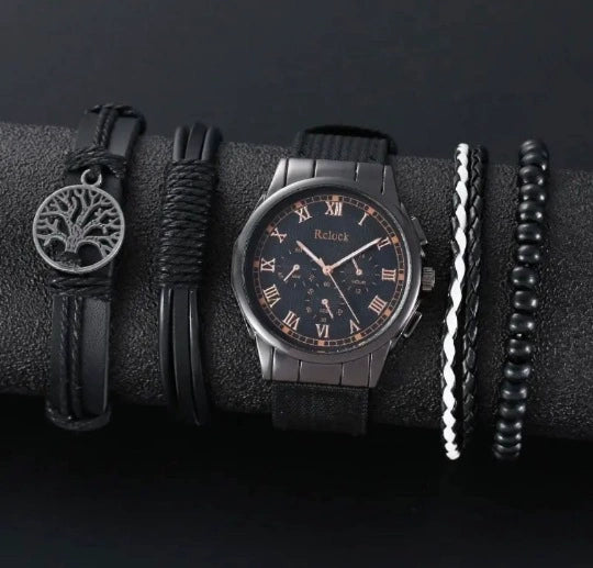 Men's Business Style Alloy Case Mineral Reinforced Glass Mirror Stainless Steel Buckle Imitation Leather Strap Round Dial Quartz Watch - Image 29