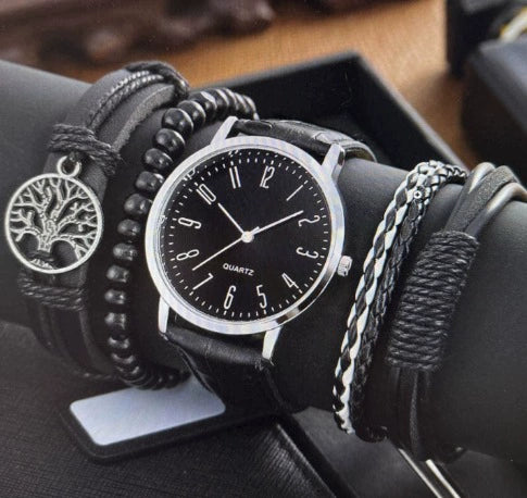 Men's Business Style Alloy Case Quartz Watch With Imitation Leather Strap And Round Dial - Image 16