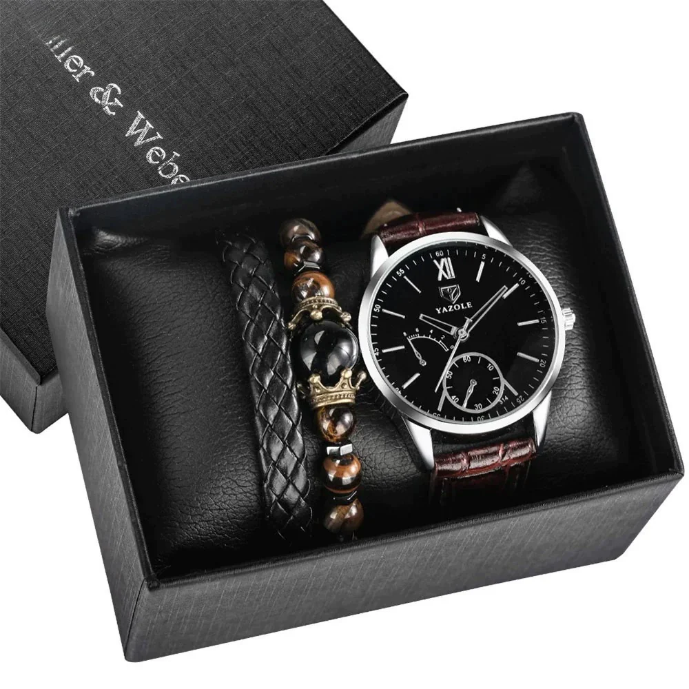 Men's Business Style Alloy Case Quartz Watch With Imitation Leather Strap And Stainless Steel Clasp Round Dial - Image 29