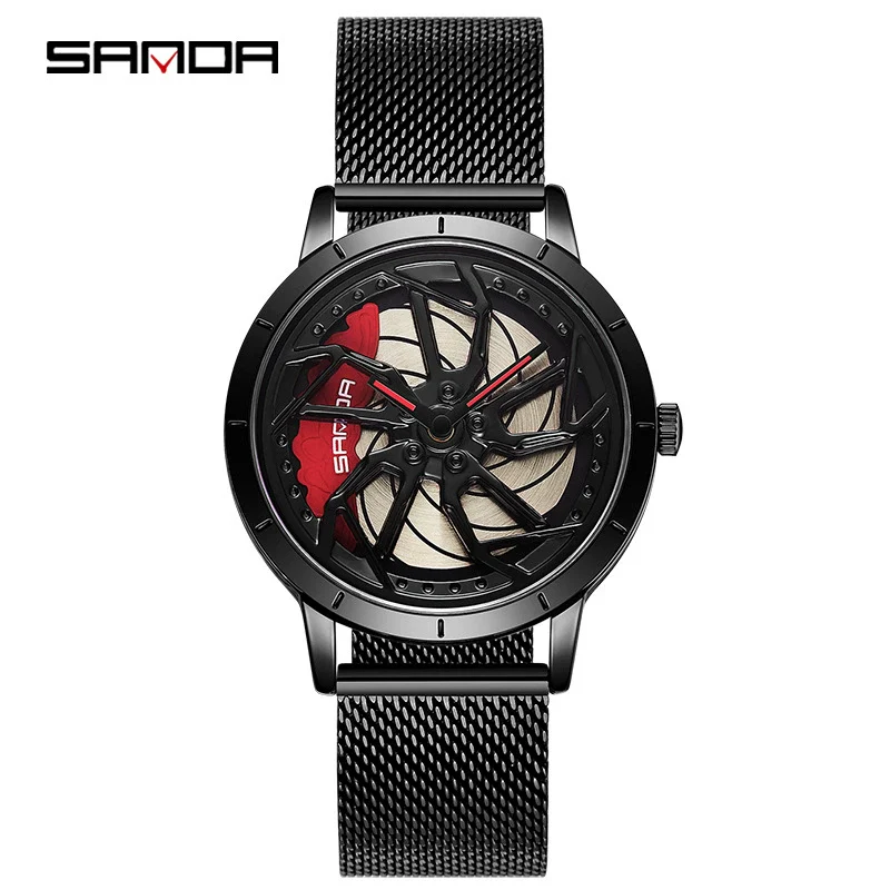 Men's Business Style Alloy Case Quartz Watch With Mesh Or Steel Belt Round Dial Waterproof - Image 6