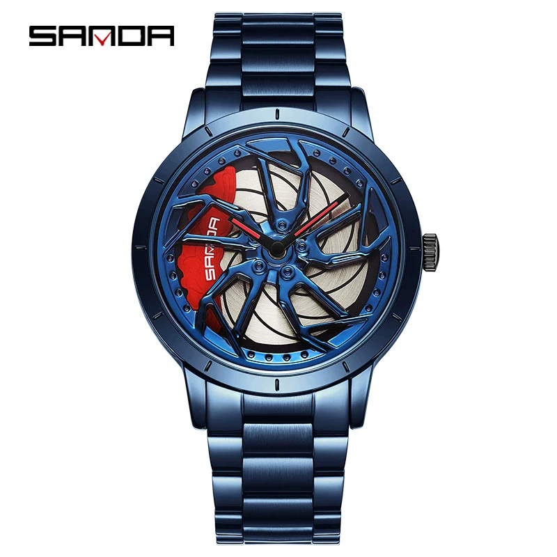 Men's Business Style Alloy Case Quartz Watch With Mesh Or Steel Belt Round Dial Waterproof - Image 8