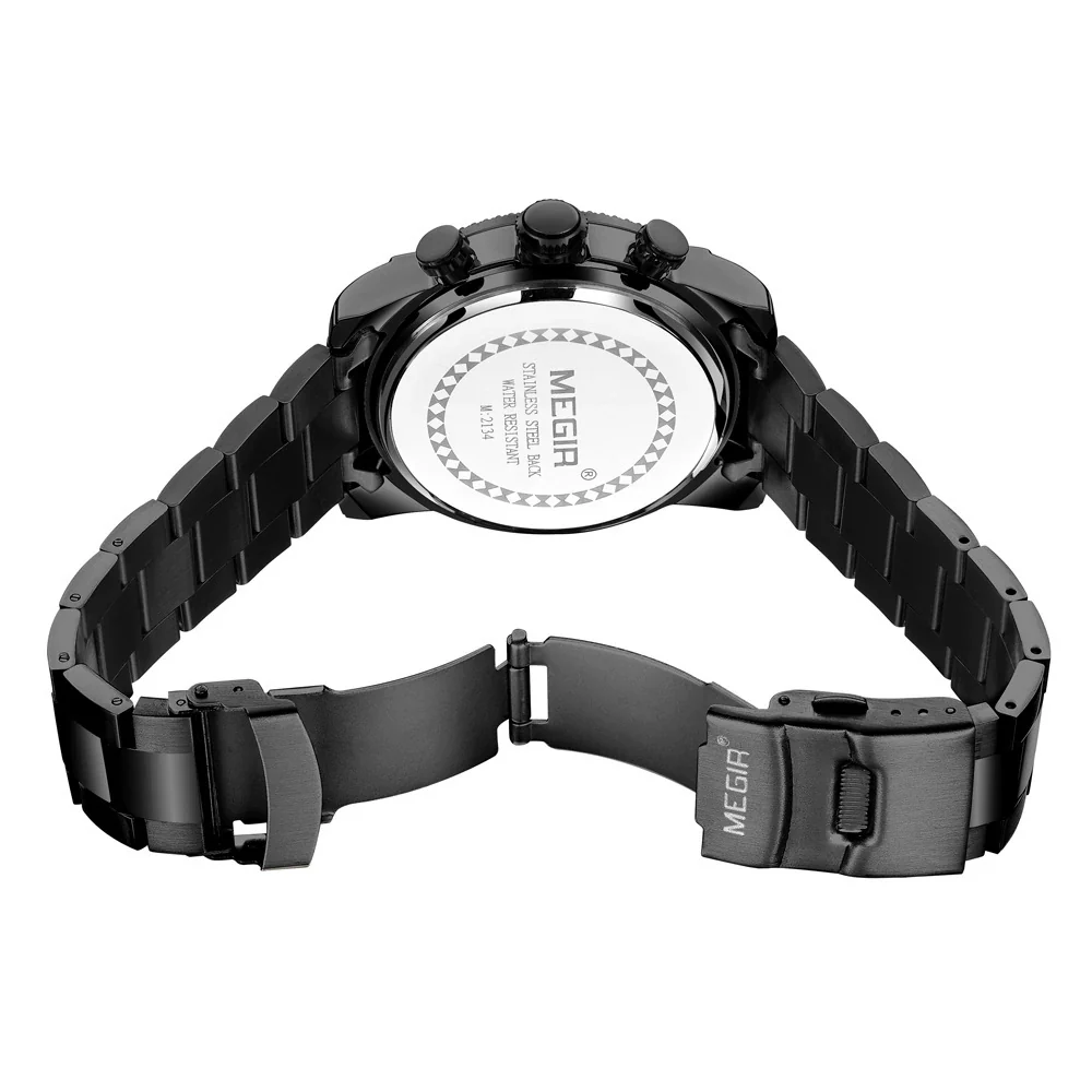Men's Business Style Alloy Case Stainless Steel Strap Quartz Watch With Round Dial - Image 5