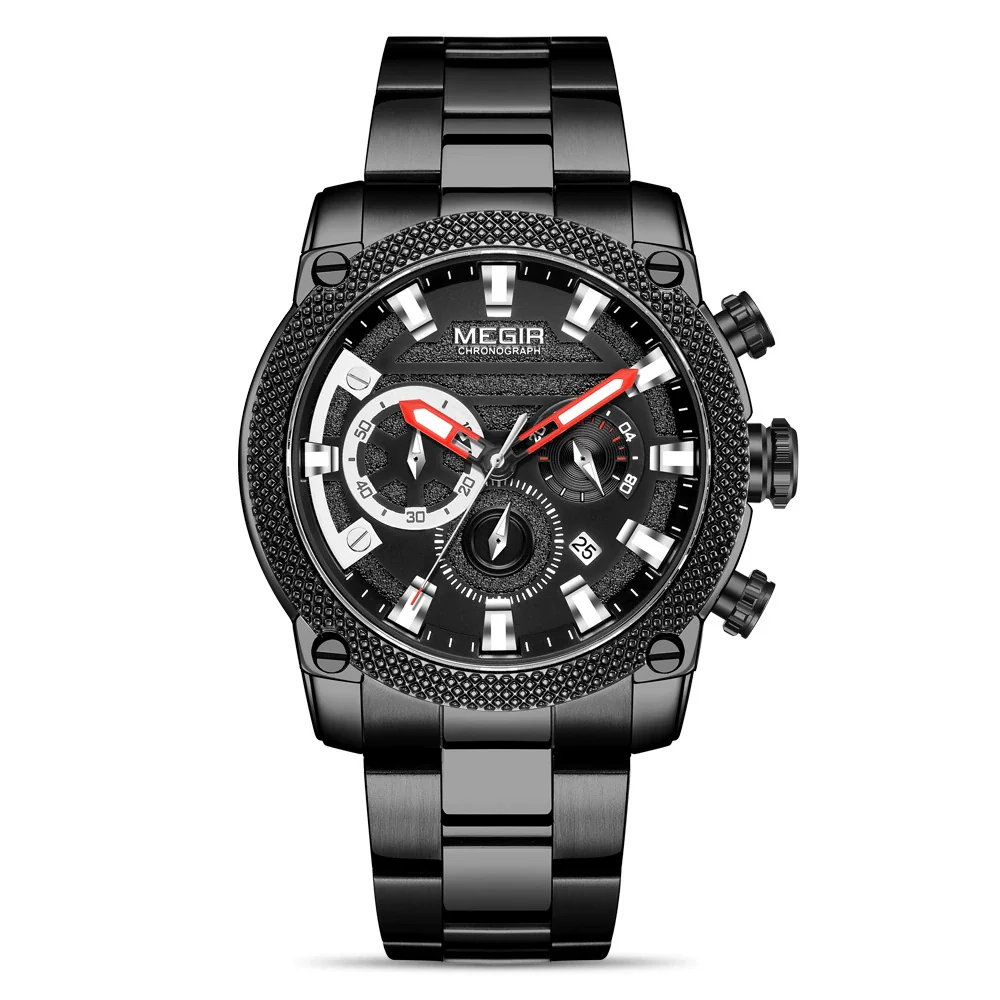 Men's Business Style Alloy Case Stainless Steel Strap Quartz Watch With Round Dial - Image 6